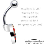 Valentine Heart Voodoo Doll Belly Ring