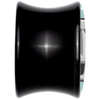 0G Smiling Plug Outlet Black Acrylic Saddle Plug Set by Onyx O