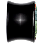 0G Reverse Alien UFO Abduction Black Acrylic Saddle Plug Set by Onyx O