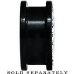Black Acrylic Custom Photo Gem Screw Fit Plug - buy 2 for a pair