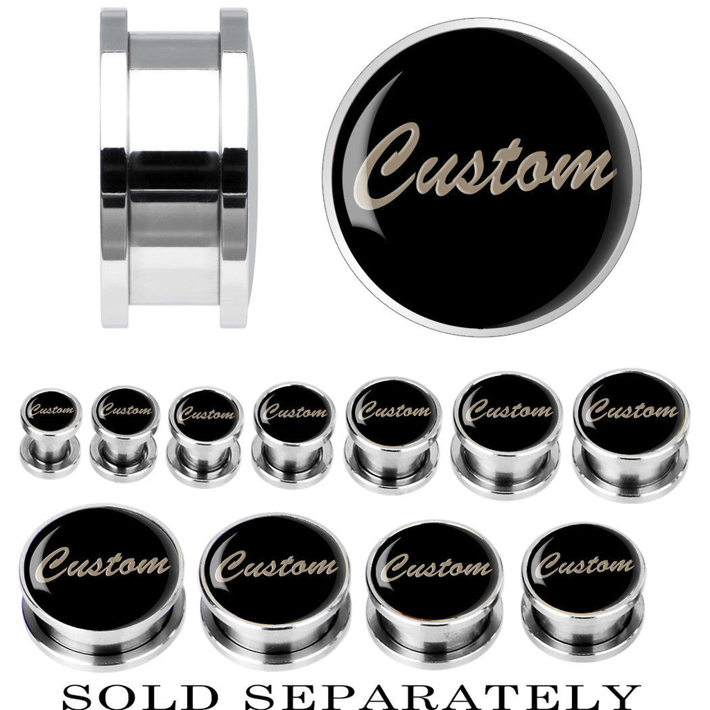 Custom No.1 Steel Personalized Screw Fit Plug