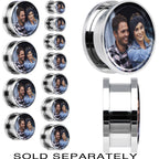 Stainless Steel Custom Photo Screw Fit Plug - buy 2 for a pair