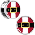 Christmas Santa Suit Screw Fit Plug Set Sizes 5mm to 20mm