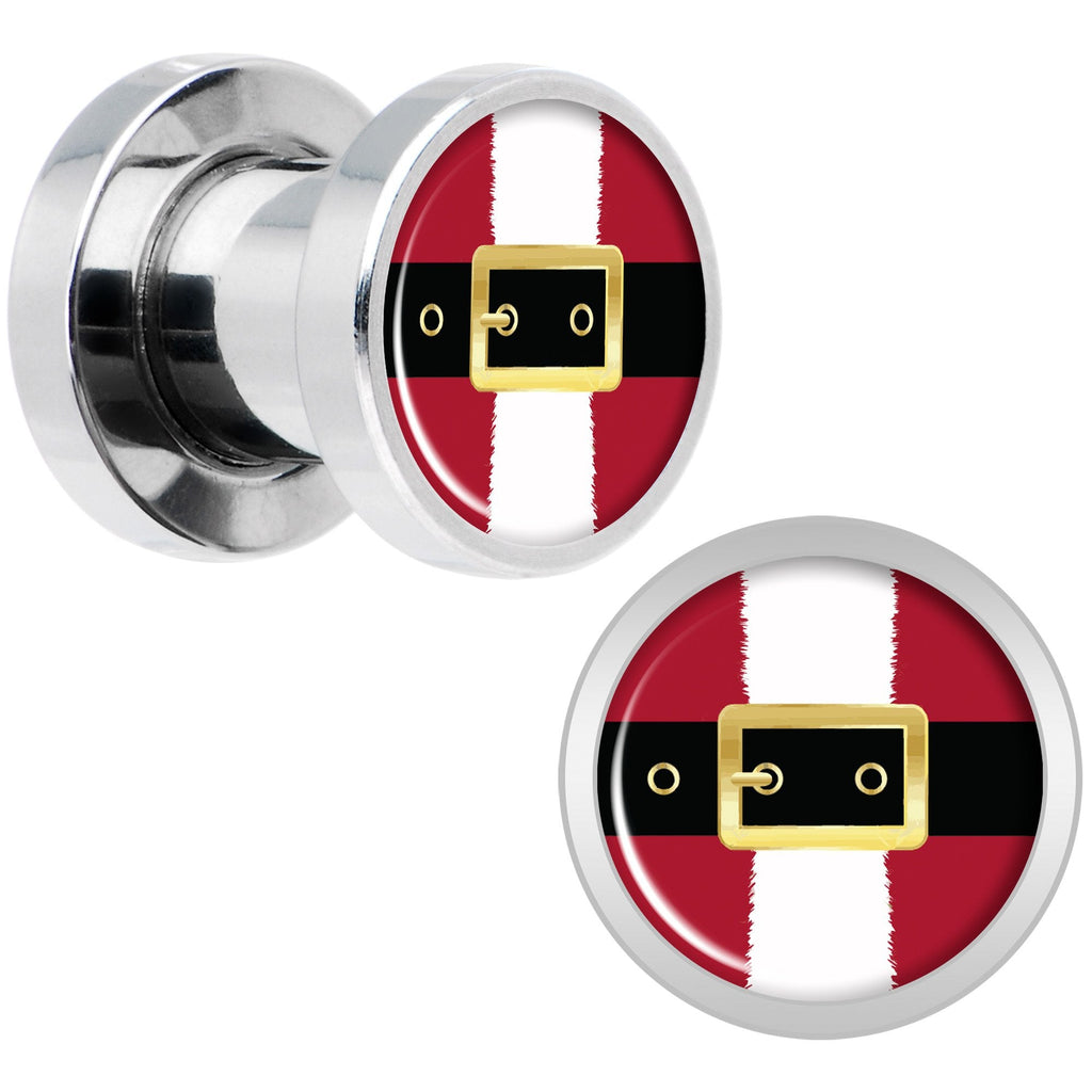 Christmas Santa Suit Screw Fit Plug Set Sizes 5mm to 20mm