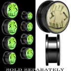 Fearsome Fangs Glow in the Dark Screw Fit Plug in Titanium