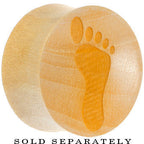 Organic Crocodile Wood Footprint Saddle Plug
