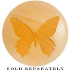 Organic Crocodile Wood Butterfly Saddle Plug