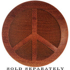 Organic Sawo Wood Peace Sign Saddle Plug