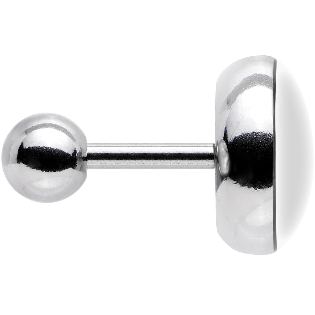 16G Black and White Howling Wolf Tragus Cartilage Earring