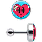 16G 1/4 Heartbreak Bandaged Heart Cartilage Tragus Earring by Onyx O