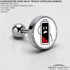 16G 1/4 Battery Empty Cartilage Tragus Earring by Onyx O