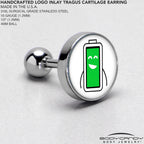 16G 1/4 Battery Full Cartilage Tragus Earring by Onyx O