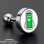 16G 1/4 Battery Full Cartilage Tragus Earring by Onyx O