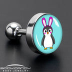16G 1/4 Bunny Penguin Cartilage Tragus Earring by Onyx O