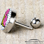 16G 1/4 Hot Pink Cool S Tragus Cartilage Earring by Onyx O