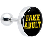 16G 1/4 Black Yellow Fake Adult Tragus Cartilage Earring by Onyx O