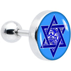 16G 1/4 Floral Star of David Tragus Cartilage Earring by Onyx O
