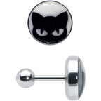 16G Glow in the Dark Peeking Black Cat Tragus Cartilage Earring by Onyx O