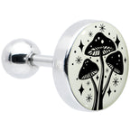 16G 1/4 Glow in the Dark Mystic Mushroom Tragus Cartilage Earring by Onyx O