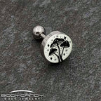 16G 1/4 Glow in the Dark Mystic Mushroom Tragus Cartilage Earring by Onyx O