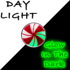 16G Glow in the Dark Holiday Peppermint Candy Tragus Cartilage Earring by Onyx O