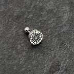 16G 1/4 Glow in the Dark Heart Spider Web Cartilage Tragus Earring