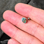 16G 1/4 Cute Biting Baby Hippo Cartilage Tragus Earring