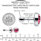 16GI Don't Like You Valentine Heart Tragus Cartilage Earring