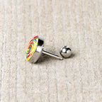 16G 1/4 Rainbow Swirl Lollipop Cartilage Tragus Earring by Onyx O