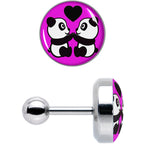 16G 1/4 Panda Love Cartilage Tragus Earring by Onyx O