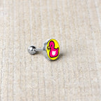 16G 1/4 Pink Ducky Cartilage Tragus Earring by Onyx O