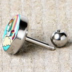 16G 1/4 Rainbow Unicorn Cartilage Tragus Earring by Onyx O