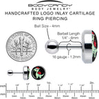 Christmas Holiday Dinosaur Tragus Cartilage Earring by Onyx O