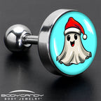 16G 1/4 Holiday Christmas Spirit Ghost Tragus Cartilage Earring by Onyx O
