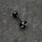 Glow in the Dark Black Anodized Radioactive Barbell Tongue Ring by Onyx O