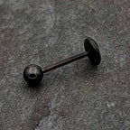 Glow in the Dark Black Anodized Radioactive Barbell Tongue Ring by Onyx O