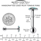 Heavy Metal Kitty Cat Barbell Tongue Ring by Onyx O