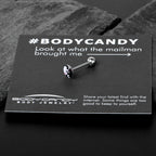 Cute Kitty Cat Yin Yang Barbell Tongue Ring by Onyx O