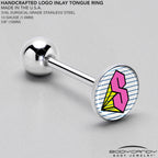 Hot Pink Cool S Barbell Tongue Ring by Onyx O