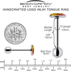 Quaso Croissant Barbell Tongue Ring by Onyx O