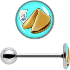Fortune Cookie Barbell Tongue Ring by Onyx O