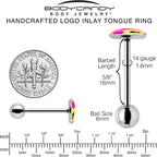 Heart Lock Barbell Tongue Ring by Onyx O