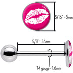 Red Hot Lips Barbell Tongue Ring by Onyx O