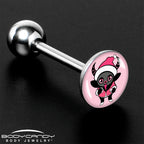 Krampus Cutie Holiday Barbell Tongue Ring by Onyx O