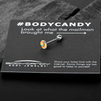 Rainbow Swirl Lollipop Barbell Tongue Ring by Onyx O