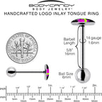 Heart Planet Barbell Tongue Ring by Onyx O