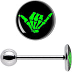 Shaka Hand Barbell Tongue Ring by Onyx O