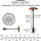 Valentine Heart Voodoo Doll Barbell Tongue Ring