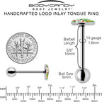 Waving Cat Barbell Tongue Ring by Onyx O
