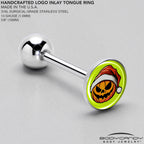 Christmas Holiday Santa Hat Pumpkin Barbell Tongue Ring by Onyx O